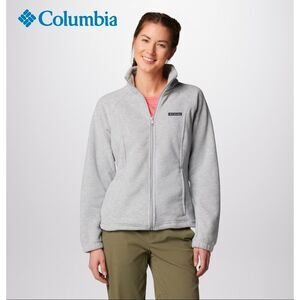 Columbia Cirrus Grey Heather Benton Springs Full Zip Fleece Jacket Size Small
